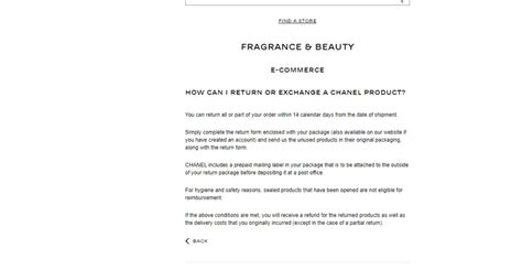 chanel exchange policy australia|CHANEL FAQ .